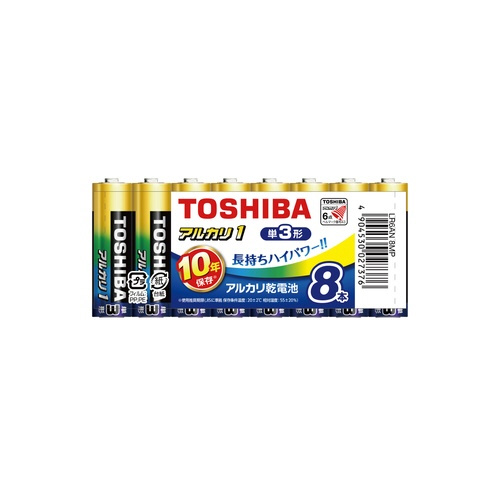 アルカリ乾電池　単３形　ＬＲ６ＡＮ　８ＭＰ　８本入