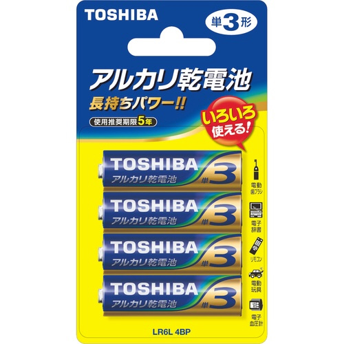アルカリ乾電池　単３形　ＬＲ６Ｌ　４ＢＰ　４本入