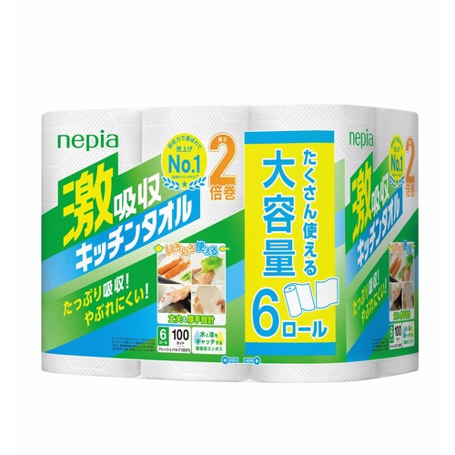 ネピア激吸収キッチンタオル６Ｒ×４
