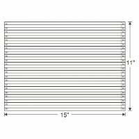ストックフォーム　２Ｐ　１５Ｘ１１　１０００組　罫入