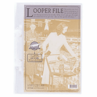 ルーパーファイル　Ａ４縦２穴　１００枚収容　乳白　１冊