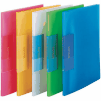 スリムクリヤーブックＡ４　１０ポケット　レッド　１冊