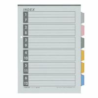 インデックスＡ４縦　Ｄ０２７Ｊ　６色６山×１００組