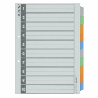 インデックスＡ４縦　Ｄ０２６Ｊ　５色１０山×５組