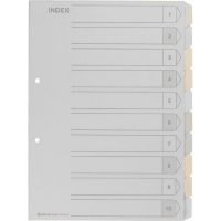 カラ－インデックスＡ４縦２穴　９０７　５色１０山×１組