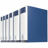 両開きパイプ式　Ａ４縦　綴厚３０ｍｍ　青　１０冊　Ｄ１７３Ｊ