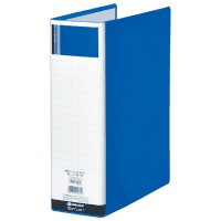 両開きパイプ式　Ａ４縦　綴厚８０ｍｍ　青　１冊　Ｄ１７８Ｊ