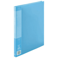 クリアーブックＡ４縦　ポケット数２０枚　ブルー　１冊