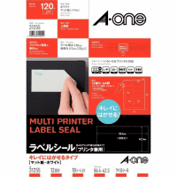 ラベルシール・プリンタ兼用１２面　３１２５５　１０枚