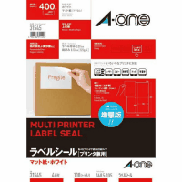 ラベルシール・プリンタ兼用４面　３１５４５　１００枚