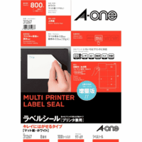 ラベルシール・プリンタ兼用８面　再剥離　３１２６７　１００枚