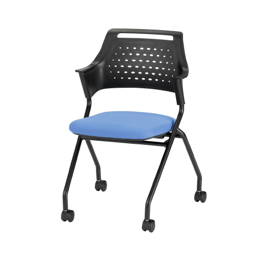 会議イス MC-587B (FG3)BU ブルー 布張