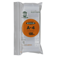 ユニパック　チャックポリ袋　Ａ－４　７０×５０　１００枚