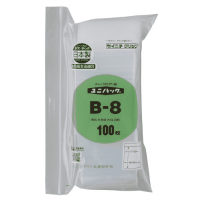 ユニパック　チャックポリ袋　Ｂ－８　８５×６０　１００枚