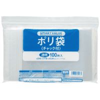 ポリ袋チャック付　２４０×１７０　１０００枚