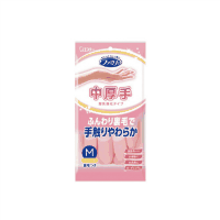 ビニール中厚手　指先強化　Ｍ　ピンク