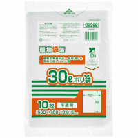 ＭＡＸバイオマス２５％ポリ袋　３０Ｌ半透明　１０枚