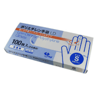 ポリエチレン手袋ＬＤ　半透明　１００枚入　Ｓ