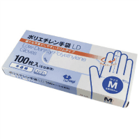ポリエチレン手袋ＬＤ　半透明　１００枚入Ｘ５０箱　Ｍ