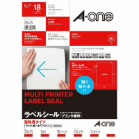 ラベルシール強粘着タイプＡ４　ノーカット　１８枚　２８４１５