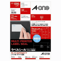 再剥離ラベルシールＡ４　１２面　１００枚　３１１７５