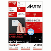 再剥離ラベルシールＡ４　２１面　１００枚　３１２５８
