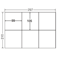 ナナプリンタラベルＡ４　６面　Ｃ６Ｇ　５００枚