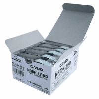 ネームランドテープ　１２ｍｍ　白に黒文字　２０個