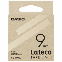ラテコ専用テープＸＢ－９ＭＸ　半透明に黒文字