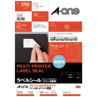 ラベルシール・プリンタ兼用２７面　３１２９０　１００枚