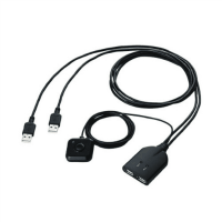 パソコン切替器　手元スイッチ付　ＫＭ－Ａ２２ＢＢＫ