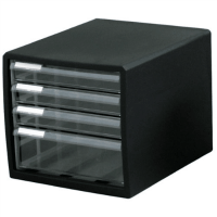 Ｉ．ＢＥＡＭ　レターケースＦ４　浅３深１段　ブラック