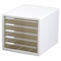 Ｉ．ＢＥＡＭ　レターケースＭ５　浅５段　ホワイト