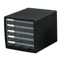 Ｉ．ＢＥＡＭ　レターケースＭ５　浅５段　ブラック