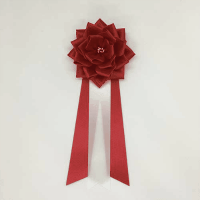 徽章リボン　小リボンバラ　赤