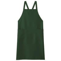 胸当てエプロン　ＦＫ７１６８Ａ－４　グリーン