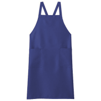 胸当てエプロン　ＦＫ７１６８Ａ－７　ブルー