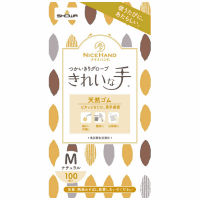 ナイスハンド使いきり天然ゴム　Ｍ　１００枚入