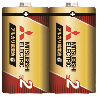 三菱電機アルカリ乾電池　単２形　２本