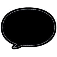 手書きＰＯＰ用カード　丸吹出し型　ブラック