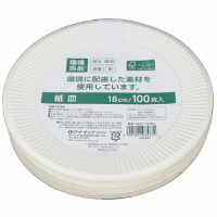 紙皿１８ｃｍ　１００枚入