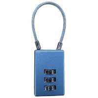 ケーブルロック可変式３段　メタリックブルー