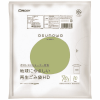 ａｓｕｎｏｗａ再生ごみ袋ＨＤ７０Ｌ　半透明　１０Ｐ