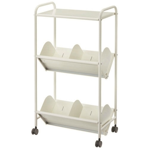 ファイルワゴン　ＢＲ－２ＳＴ　２段天板付　ホワイト