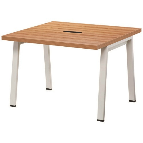 カフェワークスデスクＷ１０００ロータイプホワイト脚