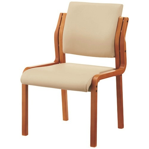 会議イス　ＷＦ－Ｃ５ＬＮ　ベージュ肘無　木製
