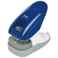 針なしホッチキス　ペーパークリンチ　卓上型　ブルー