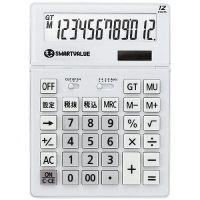 大型電卓　卓上タイプ　Ｋ０７０Ｊ　ホワイト　５台