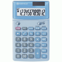 中型電卓　卓上タイプ　Ｋ０４１Ｊ　ブルー