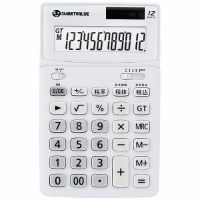 中型電卓　卓上タイプ　Ｋ０７１Ｊ　ホワイト